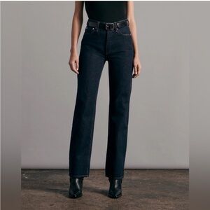 rag & bone Women's Straight Leg Jeans - Dark Blue